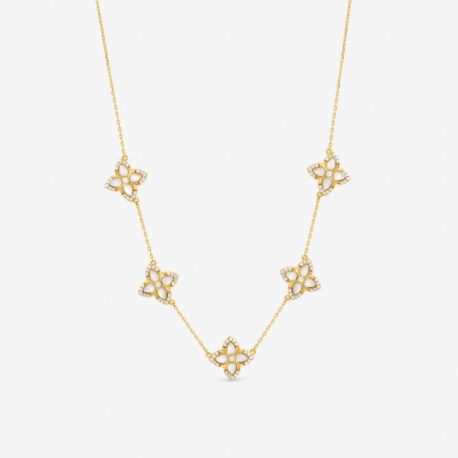 jon richard Jon Richard 14ct Gold Plated and Mother of Pearl Clover Necklace jon richard Jon Richard 14ct Gold Plated and Mother of Pearl Clover Necklace