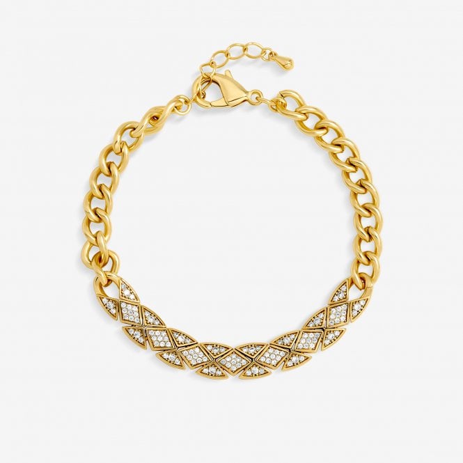 jon richard Jon Richard 14ct Gold Plated and Pave Link Bracelet