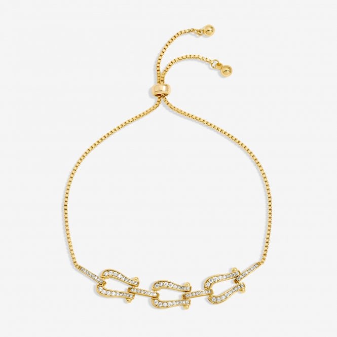 jon richard Jon Richard 14ct Gold Plated and Pave Link Toggle Bracelet