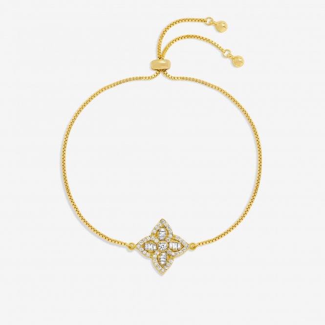 jon richard Jon Richard 18ct Gold Plated and Crystal Clover Bracelet jon richard Jon Richard 18ct Gold Plated and Crystal Clover Bracelet