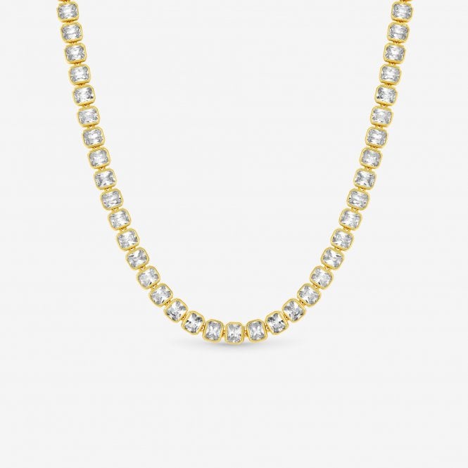 jon richard Jon Richard 18ct Gold Plated and Crystal Tennis Necklace