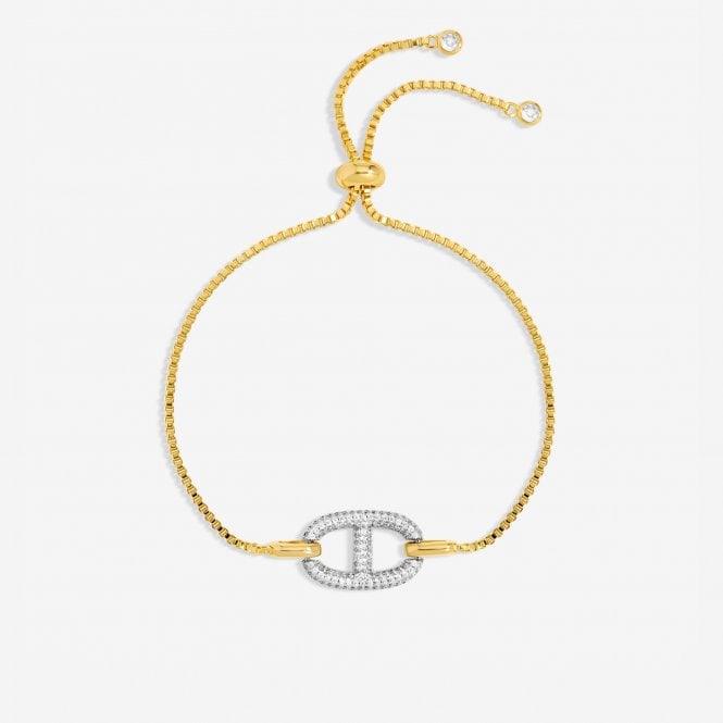 jon richard Jon Richard 18ct Gold Plated and Crystal Toggle Bracelet