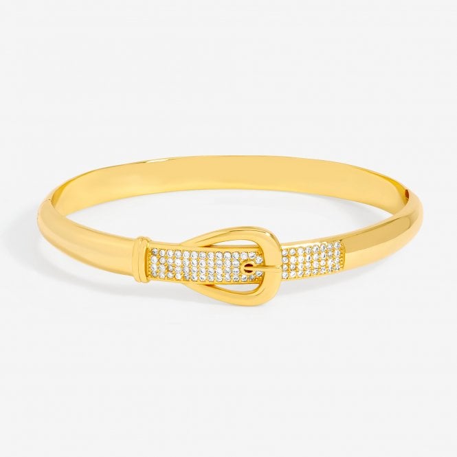 jon richard Jon Richard 18ct Gold Plated and Pave Buckle Bangle