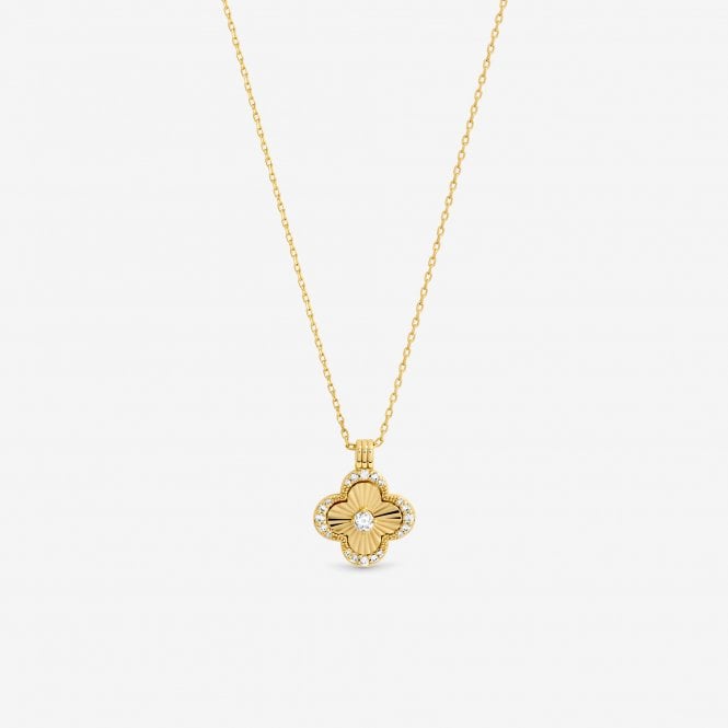 Jon Richard Jon Richard 18ct Gold Plated Clover Pendant - Gift Box