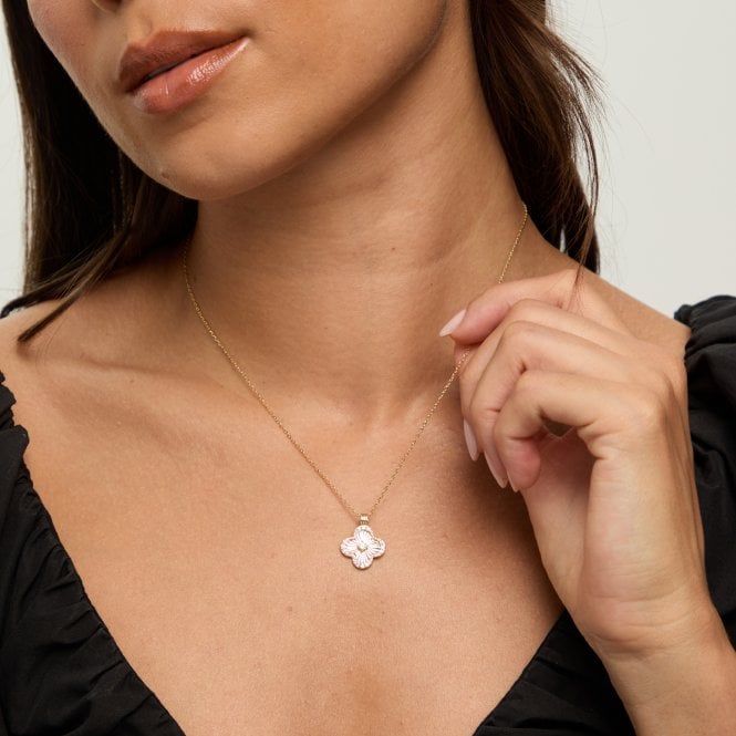 Jon Richard Jon Richard 18ct Gold Plated Clover Pendant - Gift Box