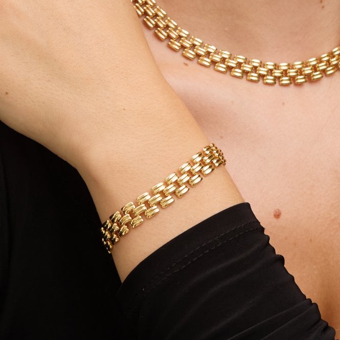 Jon Richard Jon Richard 18ct Gold Plated Gate Chain Bracelet