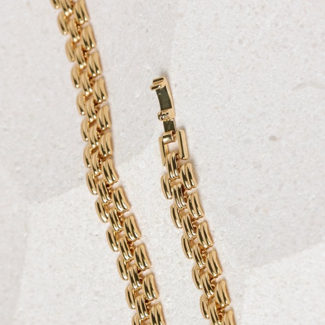 Jon Richard Jon Richard 18ct Gold Plated Gate Chain Bracelet