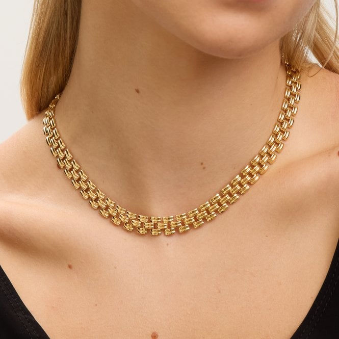 Jon Richard Jon Richard 18ct Gold Plated Gate Chain Necklace