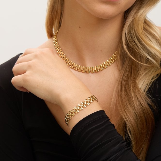 Jon Richard Jon Richard 18ct Gold Plated Gate Chain Necklace