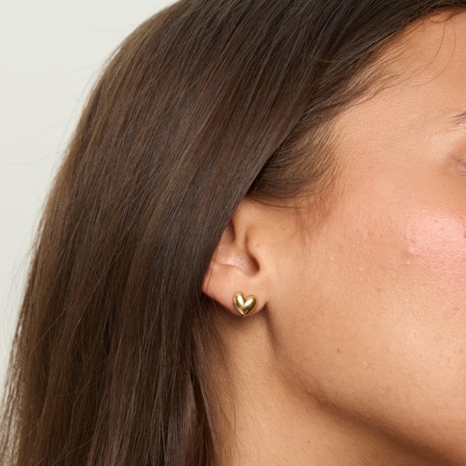 Jon Richard Jon Richard 18ct Gold Plated Heart Earrings - Gift Cracker