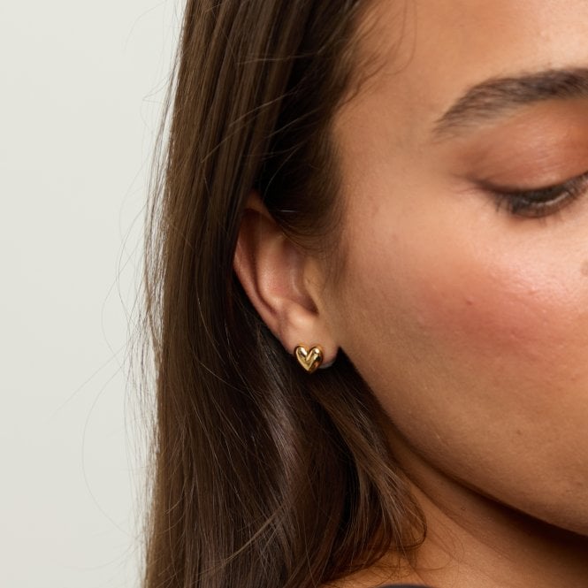 Jon Richard Jon Richard 18ct Gold Plated Heart Earrings - Gift Cracker