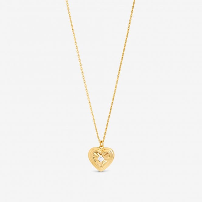 Jon Richard Jon Richard 18ct Gold Plated Heart Pendant - Gift Box