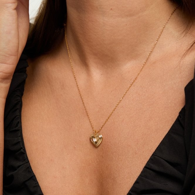 Jon Richard Jon Richard 18ct Gold Plated Heart Pendant - Gift Box