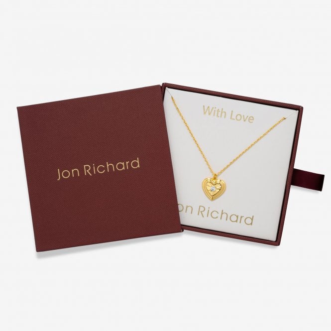 jon richard Jon Richard 18ct Gold Plated Heart Pendant - Gift Box jon richard Jon Richard 18ct Gold Plated Heart Pendant - Gift Box