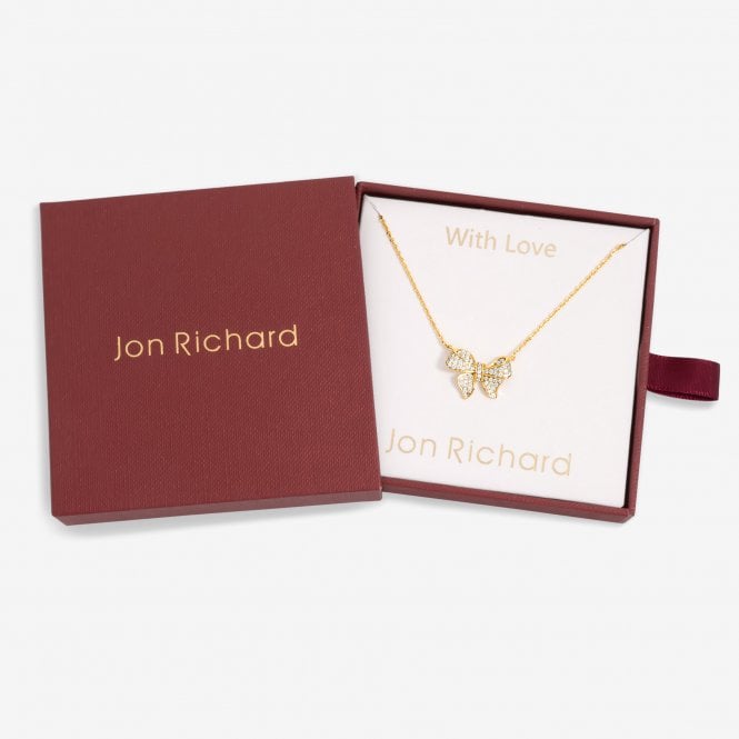 jon richard Jon Richard 18K Gold Plate Bow Pendant - Gift Box