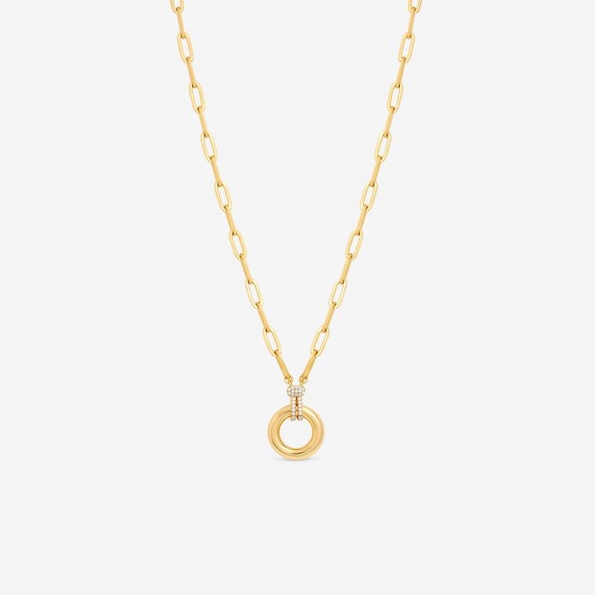 jon richard Jon Richard 18K Gold Plated and Pave Link Chain Necklace