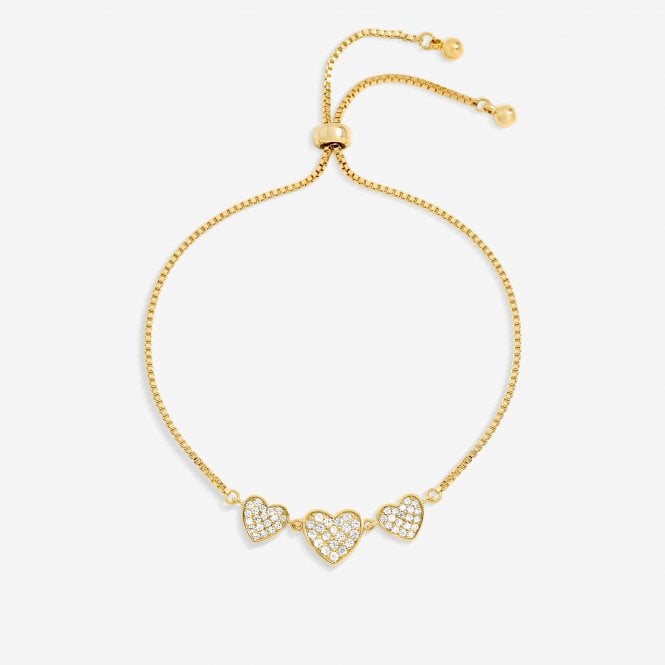 Jon Richard Jon Richard 18K Gold Plated Micro Pave Heart Bracelet