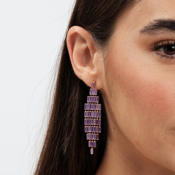 Jon Richard Jon Richard Amethyst Statement Earrings