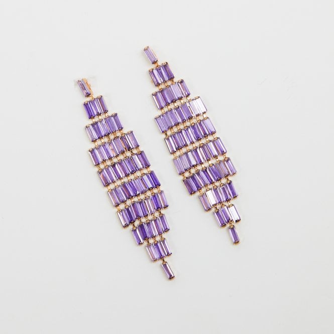 Jon Richard Jon Richard Amethyst Statement Earrings