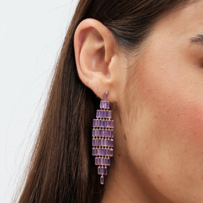 Jon Richard Jon Richard Amethyst Statement Earrings