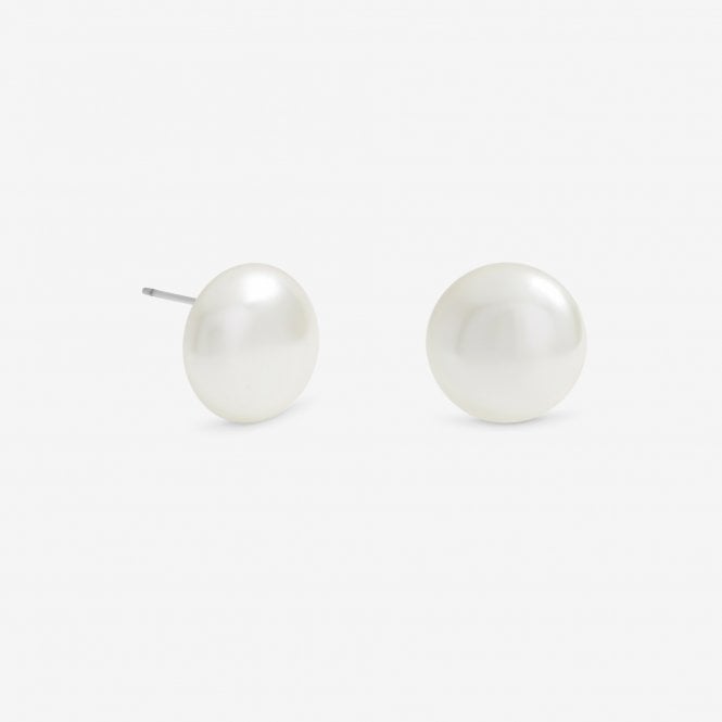 jon richard Jon Richard Cream Large Bouton Pearl Earrings