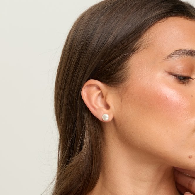 Jon Richard Jon Richard Cream Small Bouton Pearl Earrings