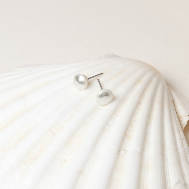 Jon Richard Jon Richard Cream Small Bouton Pearl Earrings