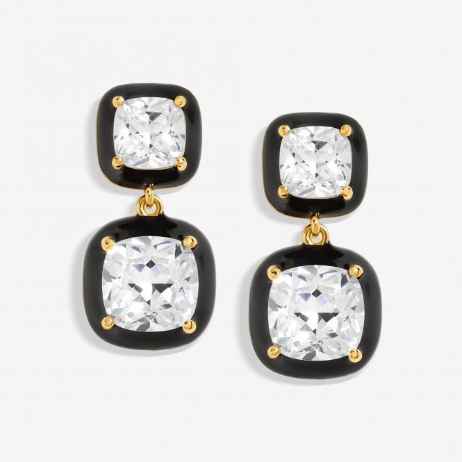 jon richard Jon Richard Crystal And Enamel Double Drop Earrings