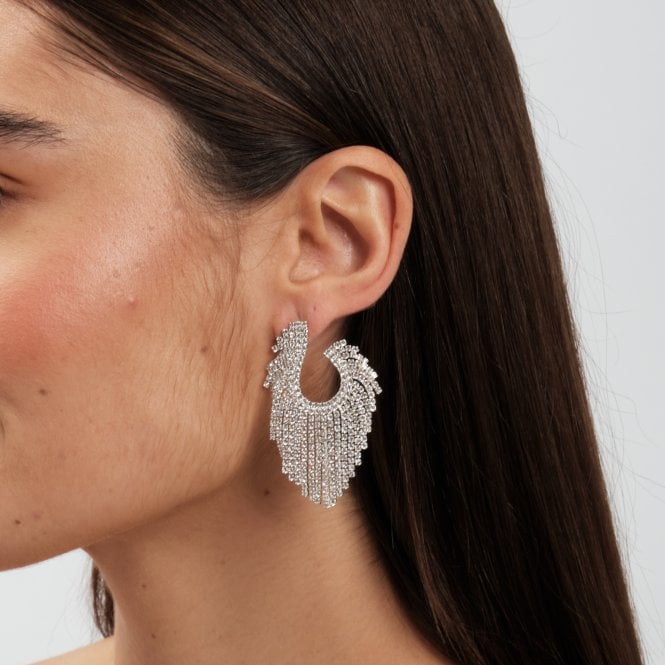 Jon Richard Jon Richard Crystal Open Statement Earrings