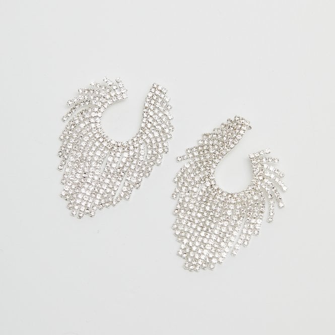 Jon Richard Jon Richard Crystal Open Statement Earrings