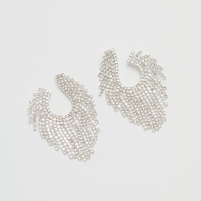 Jon Richard Jon Richard Crystal Open Statement Earrings