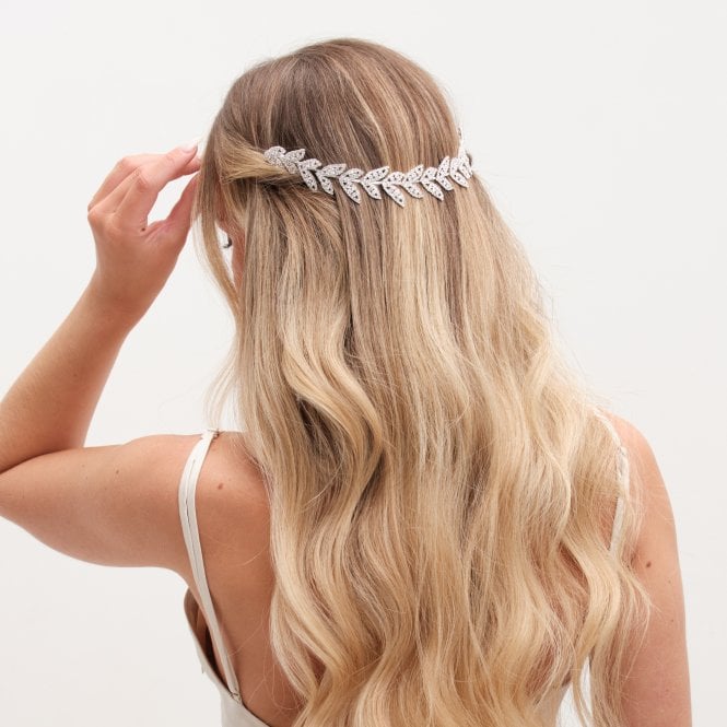 Jon Richard Jon Richard Eva Diamante Leaf Double Comb - Gift Pouch