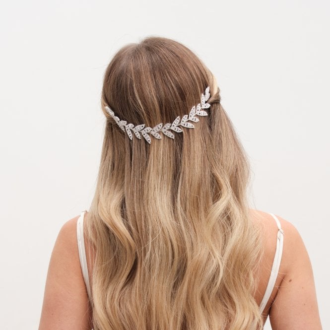 jon richard Jon Richard Eva Diamante Leaf Double Comb - Gift Pouch