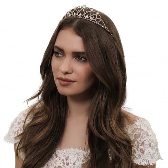 Jon Richard Jon Richard Gold Crystal Beaded Statement Tiara - Gift Pouch