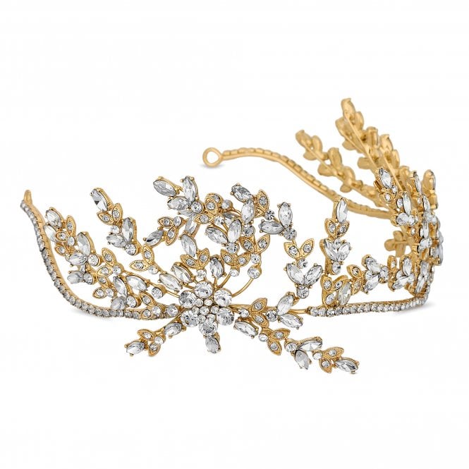 jon richard Jon Richard Gold Crystal Spray Statement Hair Piece