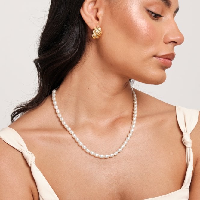 Jon Richard Jon Richard Gold Plated Adjustable Pearl Necklace