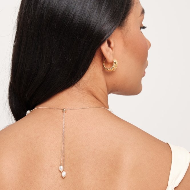 Jon Richard Jon Richard Gold Plated Adjustable Pearl Necklace