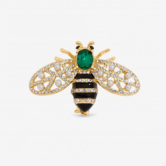 Jon Richard Jon Richard Gold Plated And Crystal Bumble Bee Brooch - Gift Box