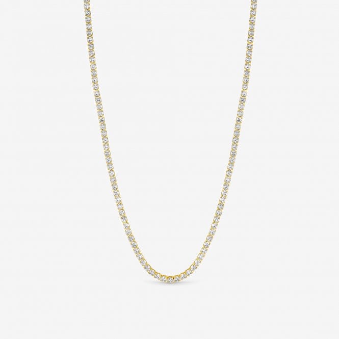 jon richard Jon Richard Gold Plated and Cubic Zirconia Round Tennis Necklace