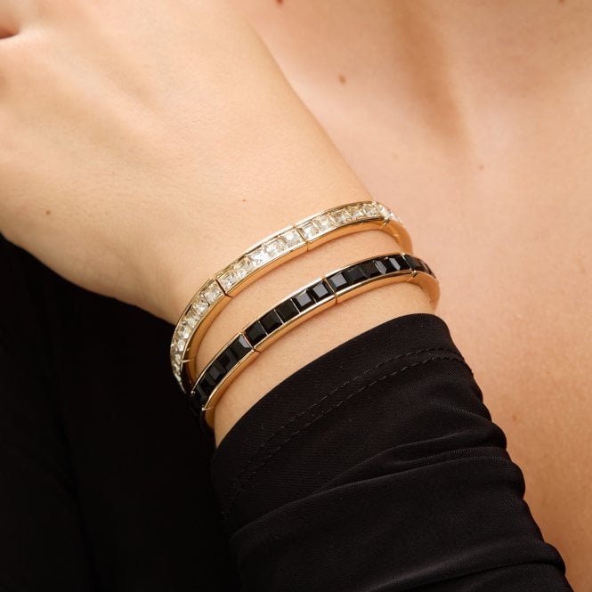 Jon Richard Jon Richard Gold Plated And Cubic Zirconia Stretch Bracelet