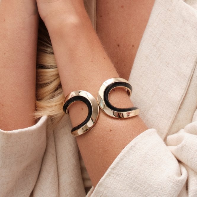 Jon Richard Jon Richard Gold Plated And Enamel Cuff