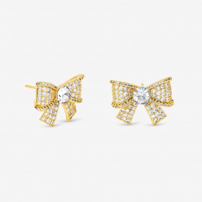 jon richard Jon Richard Gold Plated and Pave Bow Studs