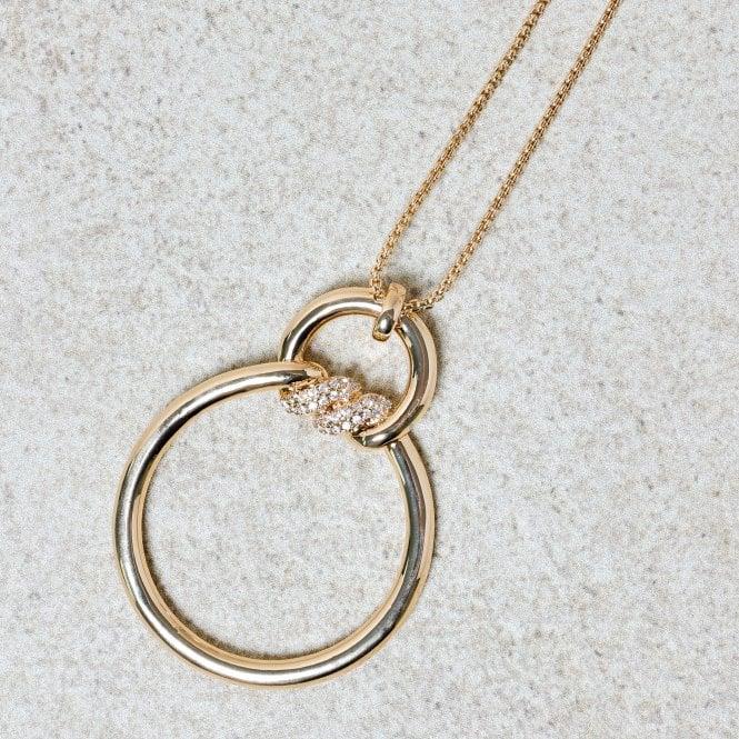 Jon Richard Jon Richard Gold Plated And Pave Long Pendant