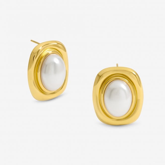 jon richard Jon Richard Gold Plated And Pearl Polished Earrings