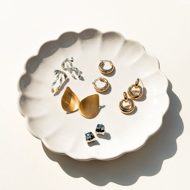 Jon Richard Jon Richard Gold Plated Brushed Earrings