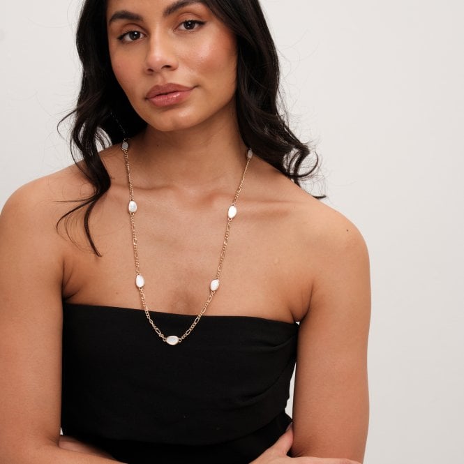 Jon Richard Jon Richard Gold Plated Chain And Shell Station Necklace