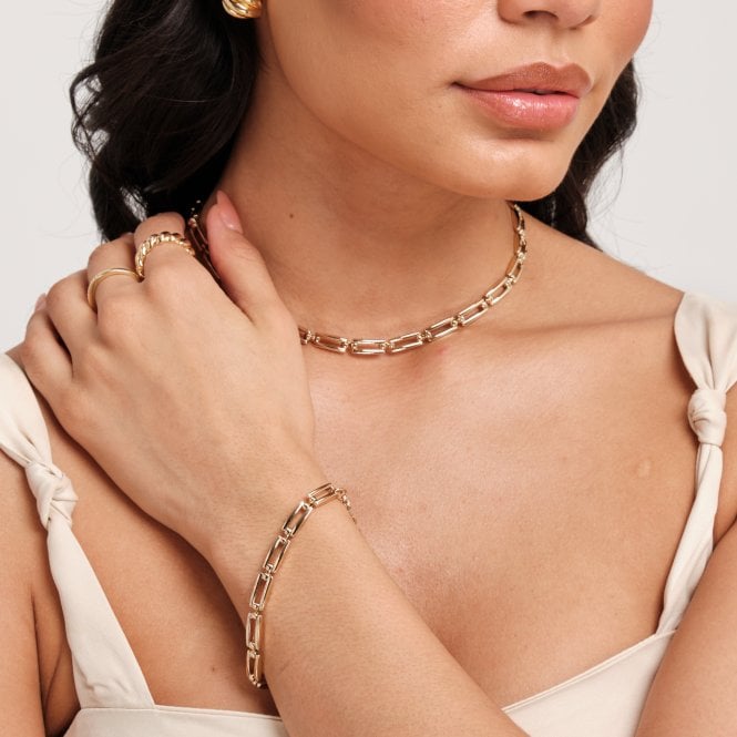 Jon Richard Jon Richard Gold Plated Chain Link Necklace