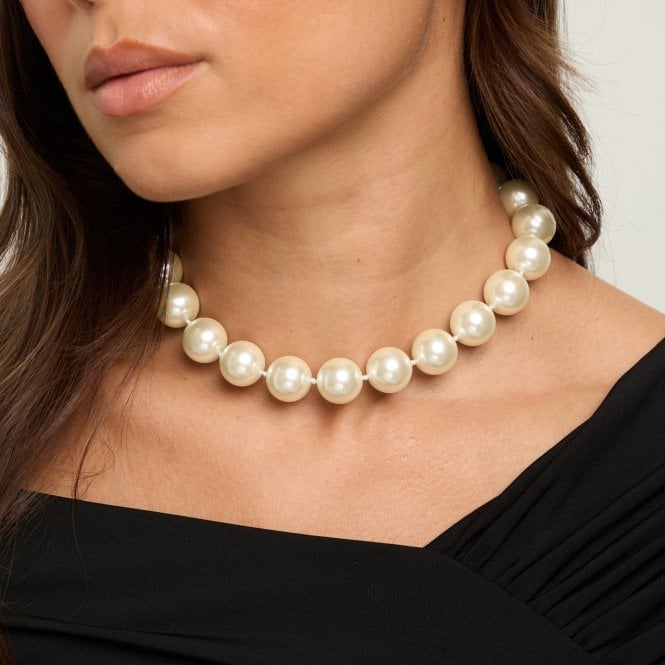Jon Richard Jon Richard Gold Plated Cream Pearl Statement Necklace