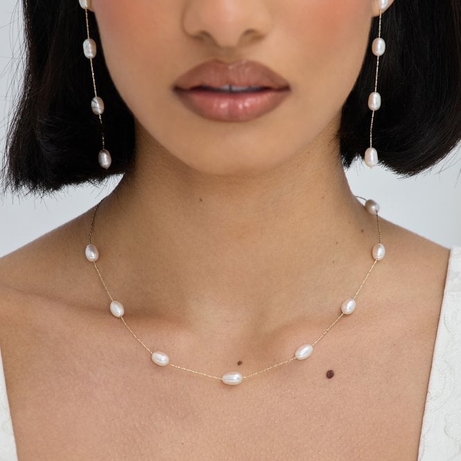 Jon Richard Jon Richard Gold Plated Fine Chain And Freshwater Pearl Necklace