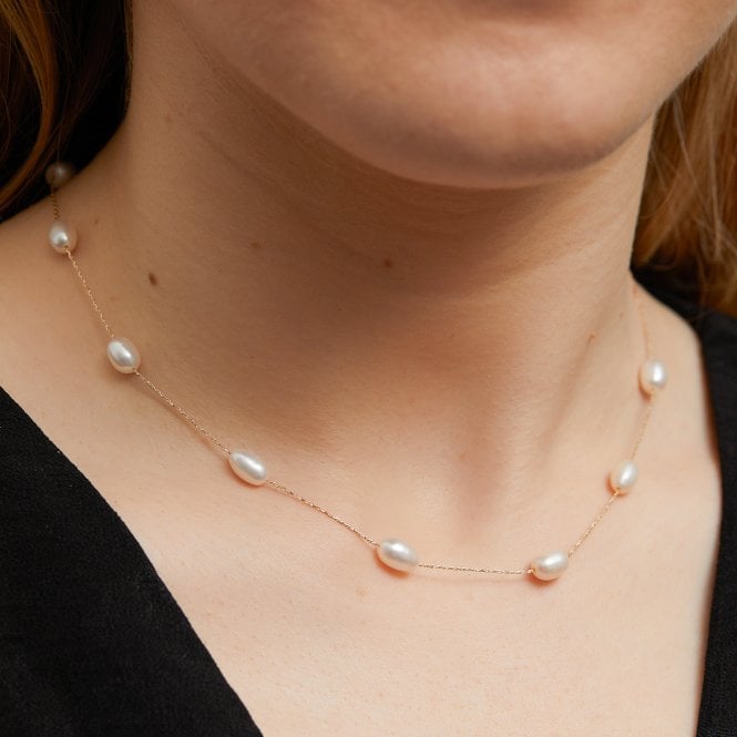 Jon Richard Jon Richard Gold Plated Fine Chain And Freshwater Pearl Necklace